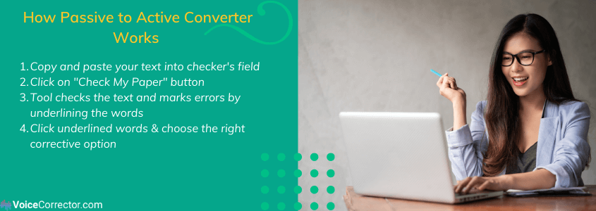 how to change passive voice to active voice online